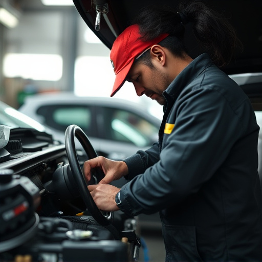 auto technician working
