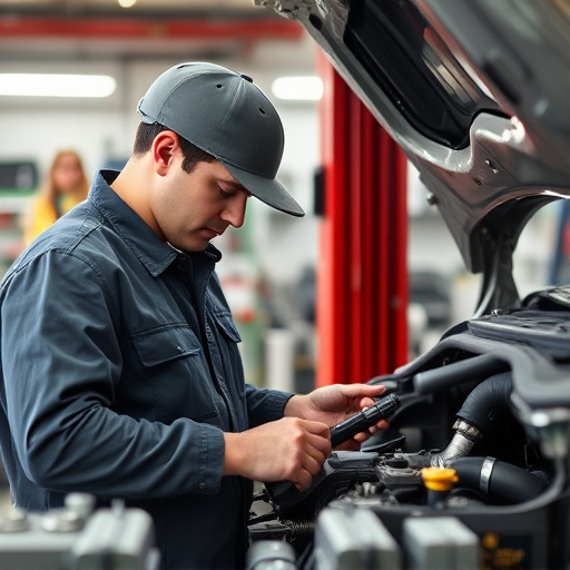 auto technician working