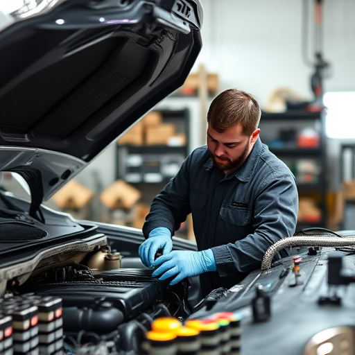 auto technician working