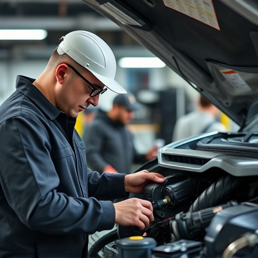 auto technician working