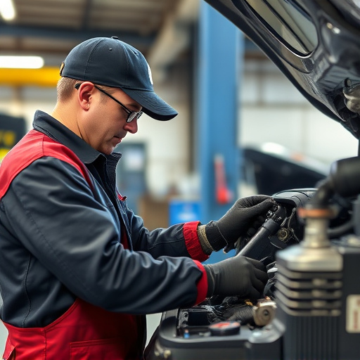auto technician working