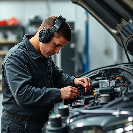 auto technician working
