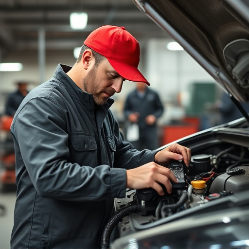 auto technician working