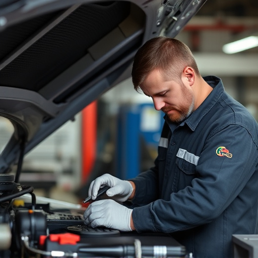 auto technician working