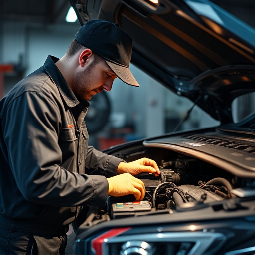 auto technician working