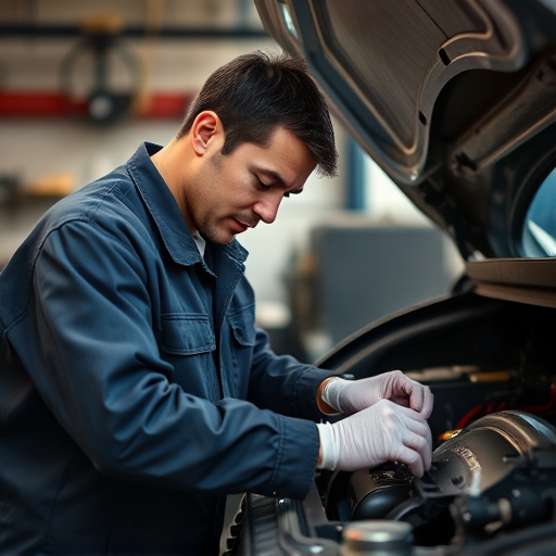 auto technician working