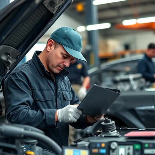 auto technician working