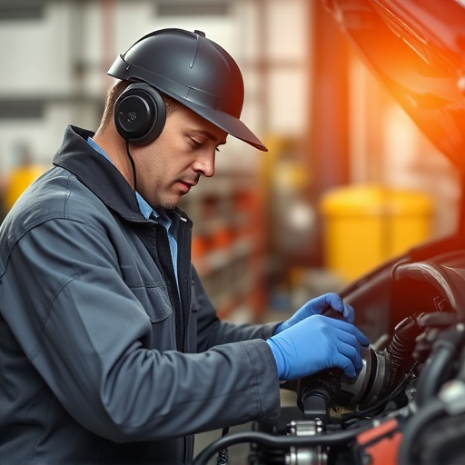 auto technician working
