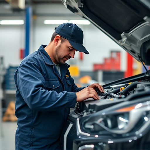 auto technician working