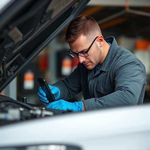 auto technician working
