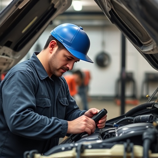 auto technician working