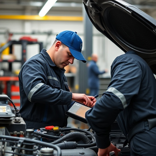 auto technician working