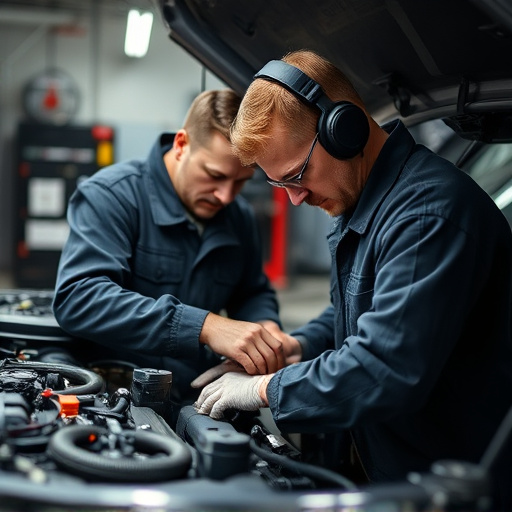 auto technician working