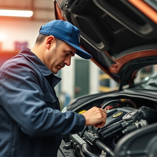 auto technician working