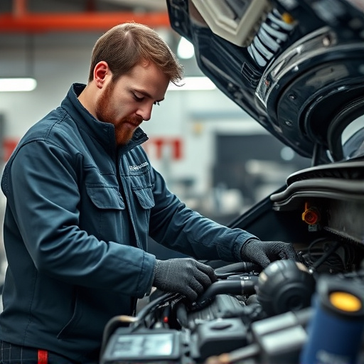 auto technician working
