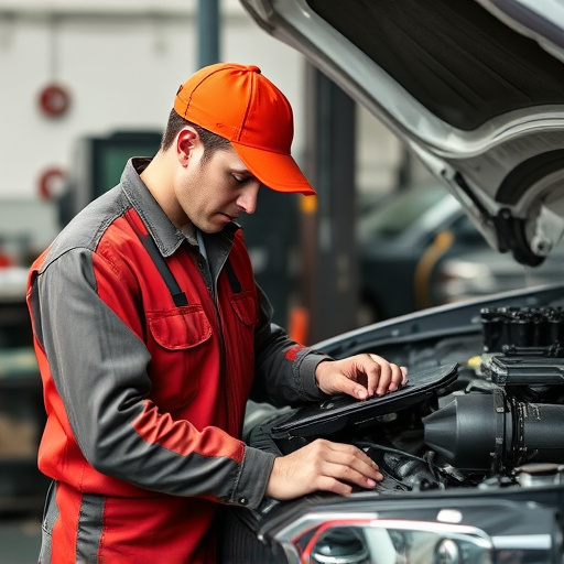 auto technician working