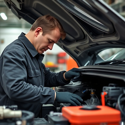 auto technician working