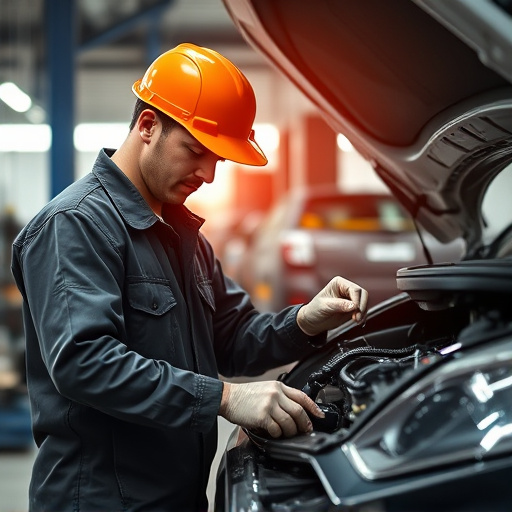 auto technician working