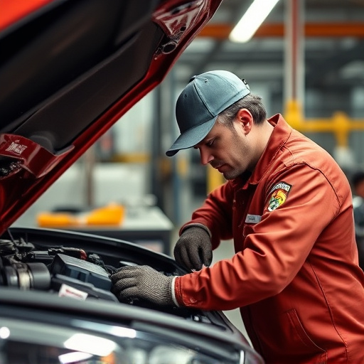 auto technician working