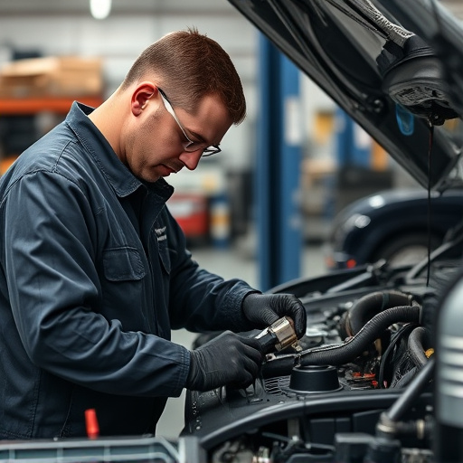 auto technician working