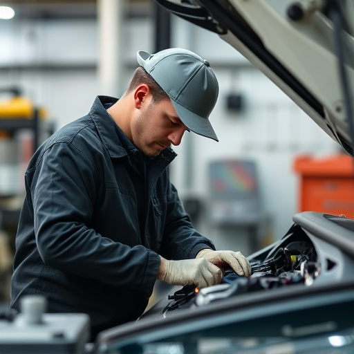 auto technician working