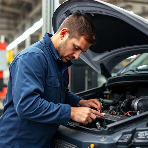 auto technician working