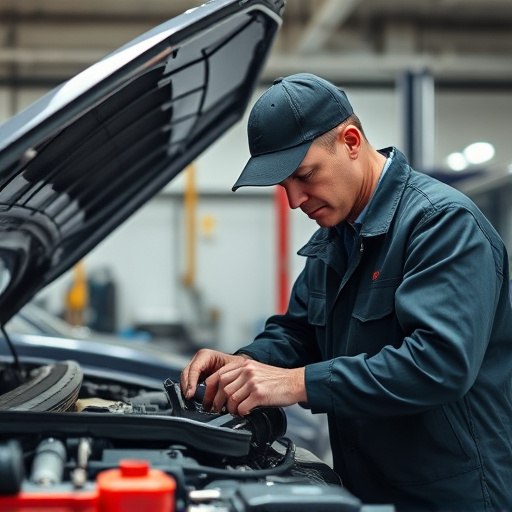auto technician working