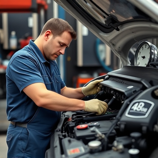 auto technician working