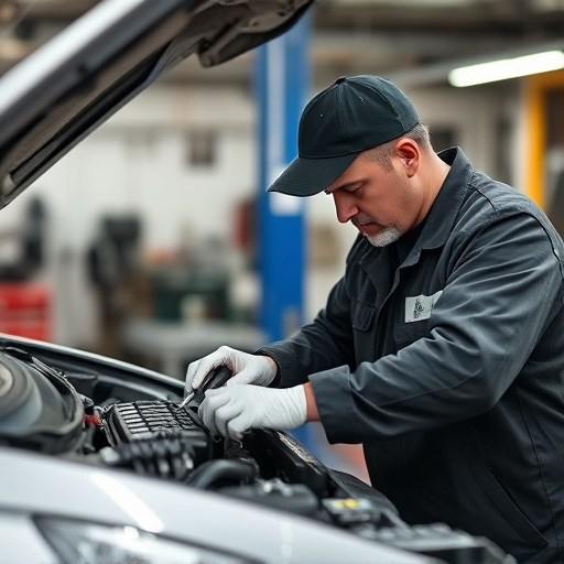 auto technician working