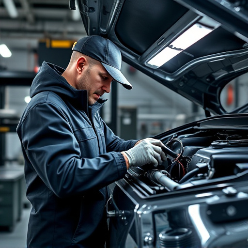 auto technician working