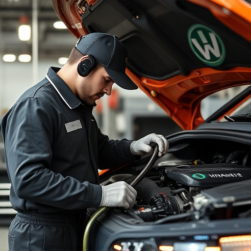 auto technician working