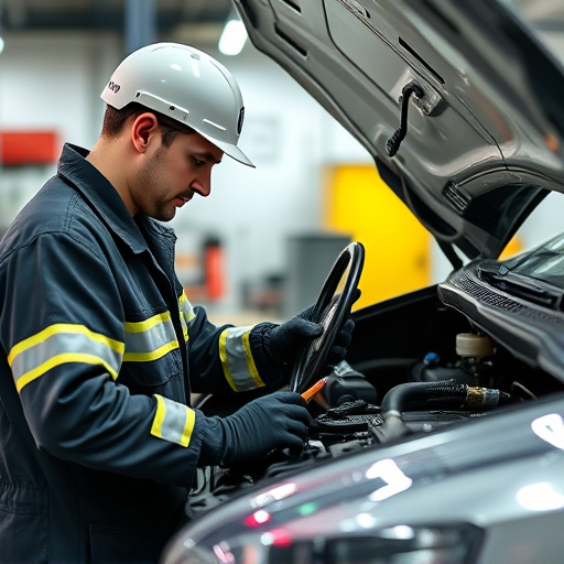 auto technician working
