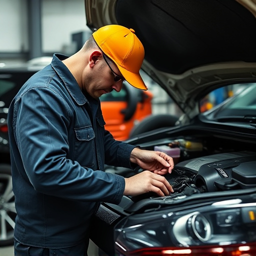 auto technician working