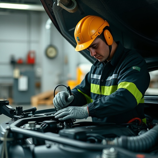 auto technician working