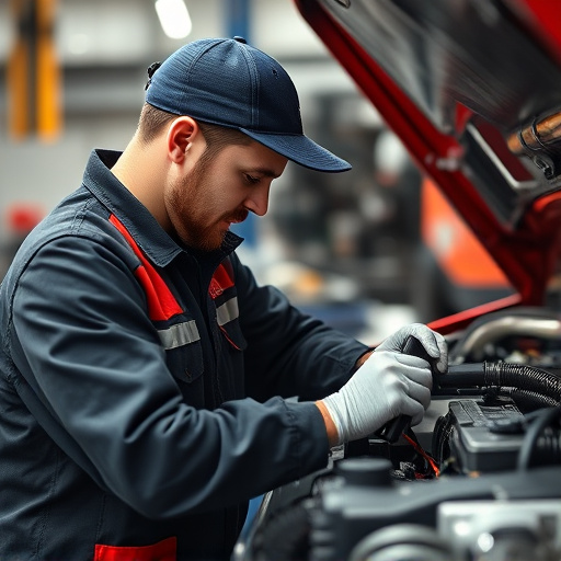 auto technician working