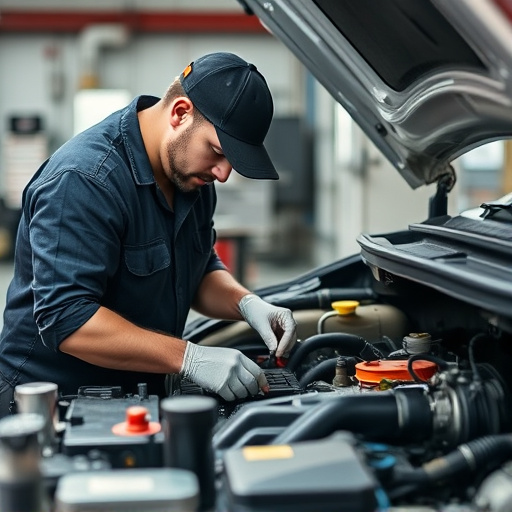 auto technician working