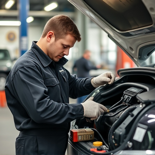 auto technician working