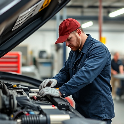 auto technician working