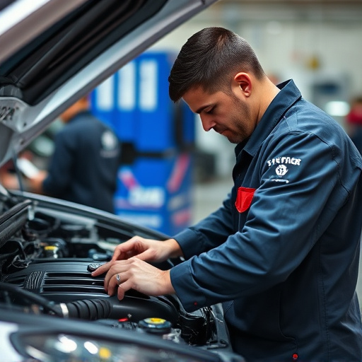 auto technician working