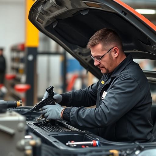 auto technician working