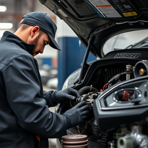 auto technician working
