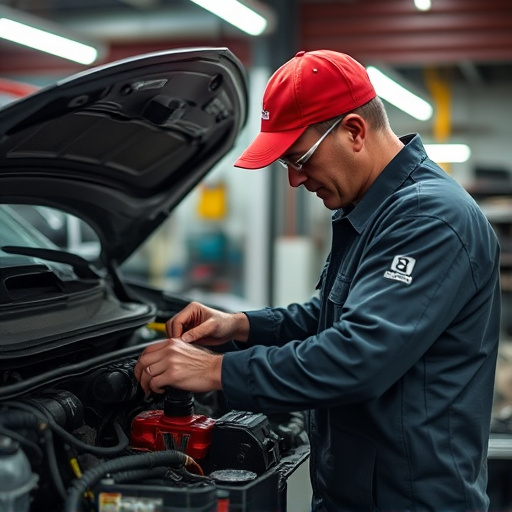 auto technician working