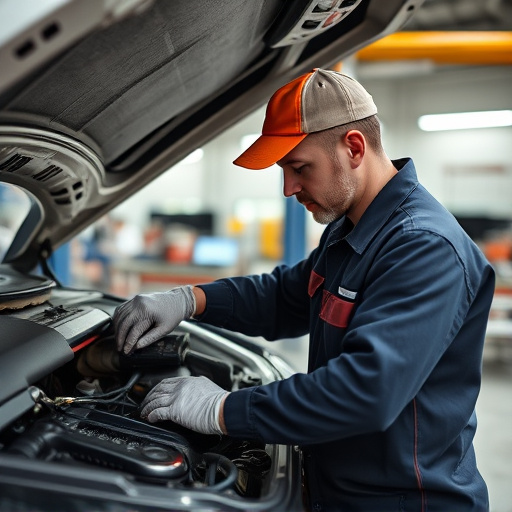 auto technician working