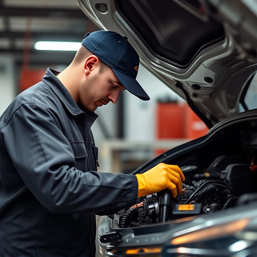 auto technician working