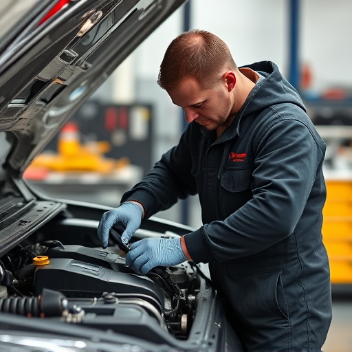 auto technician working