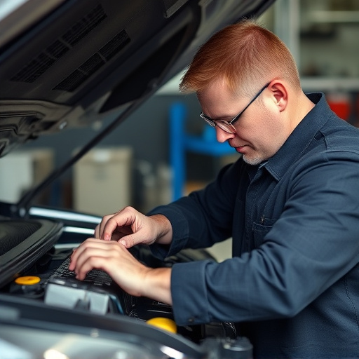 auto technician working