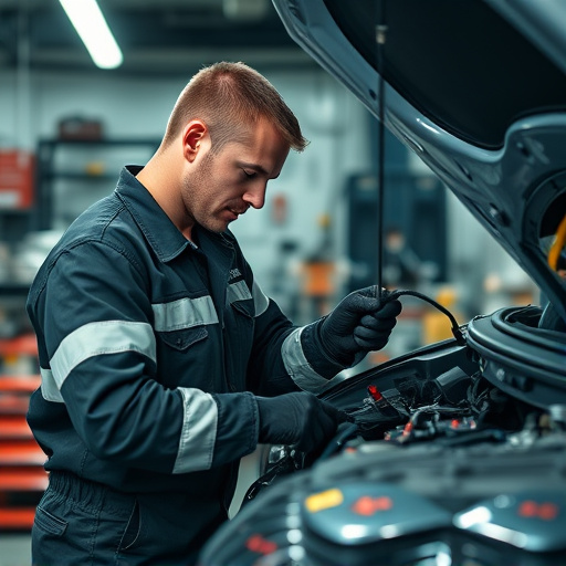 auto technician working