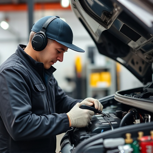 auto technician working