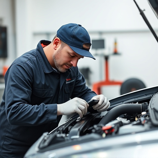auto technician working