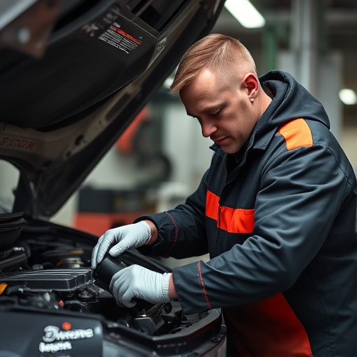 auto technician working